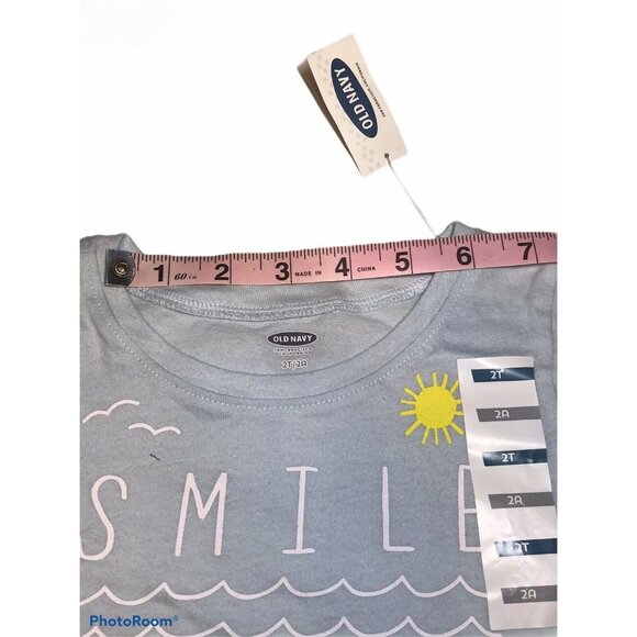 Lot Of 2 Old Navy Girl's Size 2T Shirts Tank Top And T-Shirt Blue New - Picture 4 of 12